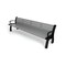 Frog Furnishings Gray 8' Heritage Bench with Black Frame PB 8GRABFHER - alternate 1